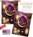 Happy Ramadan Greeting - Faith & Religious Inspirational Vertical Impressions Decorative Flags HG192494 Made In USA