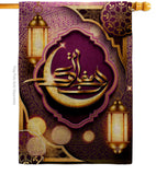 Happy Ramadan Greeting - Faith & Religious Inspirational Vertical Impressions Decorative Flags HG192494 Made In USA