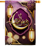 Happy Ramadan Greeting - Faith & Religious Inspirational Vertical Impressions Decorative Flags HG192494 Made In USA