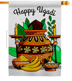 Celebrate Ugadi - Faith & Religious Inspirational Vertical Impressions Decorative Flags HG192506 Made In USA