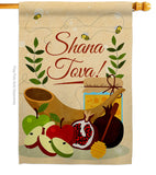 Rosh Hashanah - Faith & Religious Inspirational Vertical Impressions Decorative Flags HG192516 Made In USA