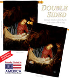 Adoration of the Shepherds - Faith & Religious Inspirational Vertical Impressions Decorative Flags HG192550 Made In USA