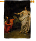 Christ's Appearance to Mary Magdalene - Faith & Religious Inspirational Vertical Impressions Decorative Flags HG192554 Made In USA