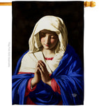 Virgin in Prayer - Faith & Religious Inspirational Vertical Impressions Decorative Flags HG192560 Made In USA