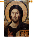 Christ Pantocrator - Faith & Religious Inspirational Vertical Impressions Decorative Flags HG192561 Made In USA