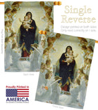 The Virgin With Angels - Faith & Religious Inspirational Vertical Impressions Decorative Flags HG192566 Made In USA