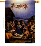 The Adoration of the Shepherds - Faith & Religious Inspirational Vertical Impressions Decorative Flags HG192567 Made In USA