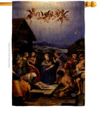 The Adoration of the Shepherds - Faith & Religious Inspirational Vertical Impressions Decorative Flags HG192567 Made In USA