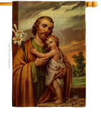 Joseph & Jesus - Faith & Religious Inspirational Vertical Impressions Decorative Flags HG192596 Made In USA