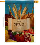 Celebrates Shavuot - Faith & Religious Inspirational Vertical Impressions Decorative Flags HG192607 Made In USA