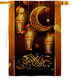 Blessed Eid - Faith & Religious Inspirational Vertical Impressions Decorative Flags HG192689 Made In USA