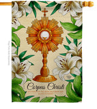 Lilys Corpus Christi - Faith & Religious Inspirational Vertical Impressions Decorative Flags HG192707 Made In USA