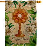 Lilys Corpus Christi - Faith & Religious Inspirational Vertical Impressions Decorative Flags HG192707 Made In USA