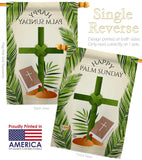 Happy Palm Sunday - Faith & Religious Inspirational Vertical Impressions Decorative Flags HG192714 Made In USA
