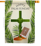 Happy Palm Sunday - Faith & Religious Inspirational Vertical Impressions Decorative Flags HG192714 Made In USA