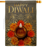 Festival Diwali - Faith & Religious Inspirational Vertical Impressions Decorative Flags HG192717 Made In USA