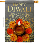 Festival Diwali - Faith & Religious Inspirational Vertical Impressions Decorative Flags HG192717 Made In USA