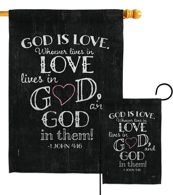 God is Love - Impressions Decorative Garden Flag G153067-BO