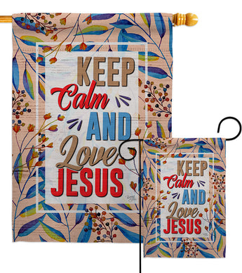 Love Jesus - Faith & Religious Inspirational Vertical Impressions Decorative Flags HG103075 Made In USA