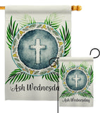 Holy Ash Wednesday - Faith & Religious Inspirational Vertical Impressions Decorative Flags HG103091 Made In USA