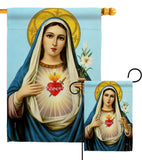 Prayer To Our Lady - Faith & Religious Inspirational Vertical Impressions Decorative Flags HG103095 Made In USA