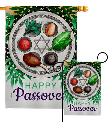 Joyous Passover - Faith & Religious Inspirational Vertical Impressions Decorative Flags HG103096 Made In USA