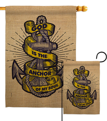 God is the Anchor - Impressions Decorative Garden Flag G135252-BO