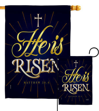 He is Risen - Impressions Decorative Garden Flag G135256-BO