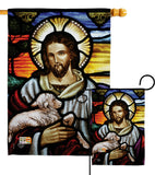 Jesus is the Good Shepherd - Faith & Religious Inspirational Vertical Impressions Decorative Flags HG192082 Made In USA