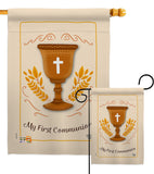 My First Communion - Faith & Religious Inspirational Vertical Impressions Decorative Flags HG192207 Made In USA