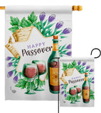 Happy Passover - Faith & Religious Inspirational Vertical Impressions Decorative Flags HG192242 Made In USA