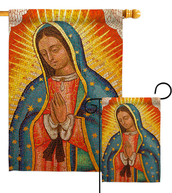 Lady of Guadalupe - Faith & Religious Inspirational Vertical Impressions Decorative Flags HG192339 Made In USA