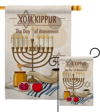 Yom Kippur - Faith & Religious Inspirational Vertical Impressions Decorative Flags HG192371 Made In USA