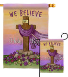 We Belive - Faith & Religious Inspirational Vertical Impressions Decorative Flags HG192372 Made In USA