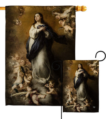 Immaculate Conception - Faith & Religious Inspirational Vertical Impressions Decorative Flags HG192375 Made In USA