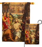 Baptism of Christ - Faith & Religious Inspirational Vertical Impressions Decorative Flags HG192377 Made In USA