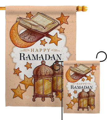 Happy Ramadan - Faith & Religious Inspirational Vertical Impressions Decorative Flags HG192402 Made In USA