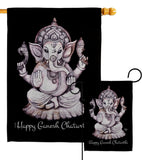 Ganesh Chaturthi - Faith & Religious Inspirational Vertical Impressions Decorative Flags HG192454 Made In USA