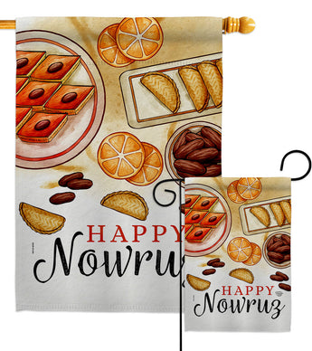 Happy Nowruz Day - Faith & Religious Inspirational Vertical Impressions Decorative Flags HG192468 Made In USA