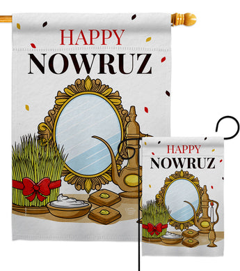 NowruzIranian New Year - Faith & Religious Inspirational Vertical Impressions Decorative Flags HG192469 Made In USA