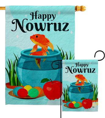 Persian Nowruz - Faith & Religious Inspirational Vertical Impressions Decorative Flags HG192470 Made In USA