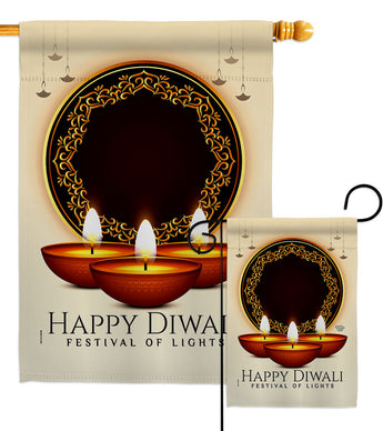 Deepawali - Faith & Religious Inspirational Vertical Impressions Decorative Flags HG192474 Made In USA