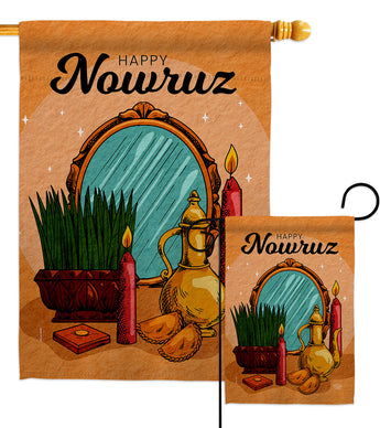 Happy Persian New Year - Faith & Religious Inspirational Vertical Impressions Decorative Flags HG192482 Made In USA