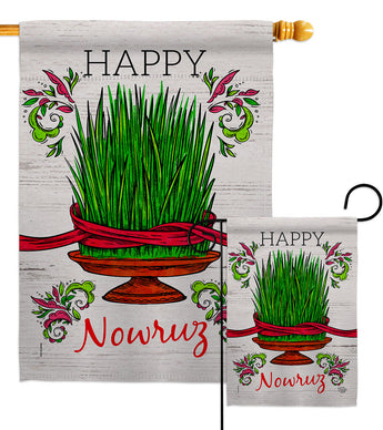 Sabzeh Nowruz - Faith & Religious Inspirational Vertical Impressions Decorative Flags HG192491 Made In USA