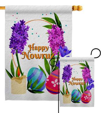 Colorful Nowruz - Faith & Religious Inspirational Vertical Impressions Decorative Flags HG192492 Made In USA