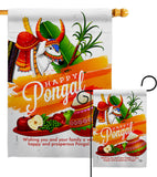 Happy Prosperous Pongal - Faith & Religious Inspirational Vertical Impressions Decorative Flags HG192514 Made In USA