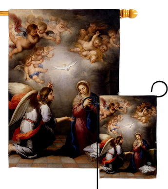 The Annunciation - Faith & Religious Inspirational Vertical Impressions Decorative Flags HG192547 Made In USA