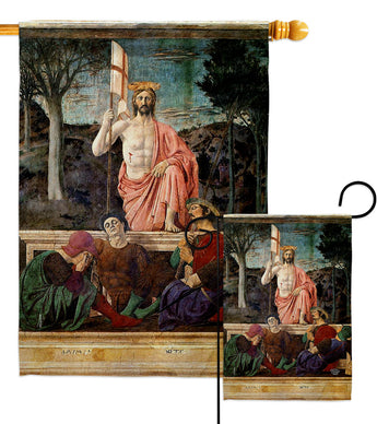 The Resurrection - Faith & Religious Inspirational Vertical Impressions Decorative Flags HG192557 Made In USA