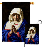 Virgin in Prayer - Faith & Religious Inspirational Vertical Impressions Decorative Flags HG192560 Made In USA