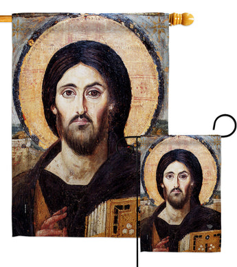 Christ Pantocrator - Faith & Religious Inspirational Vertical Impressions Decorative Flags HG192561 Made In USA